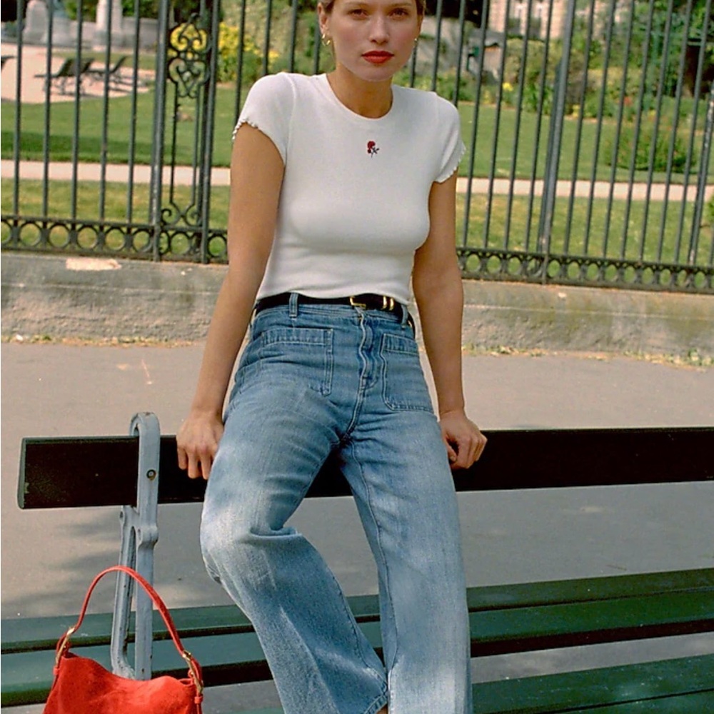 Rouje X J.Crew Marin high-rise flare jean